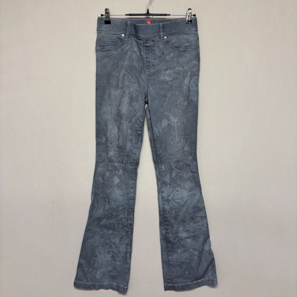 Spanx Women Stretch Pull On Flare Jeans Size Medium Denim C131 -25